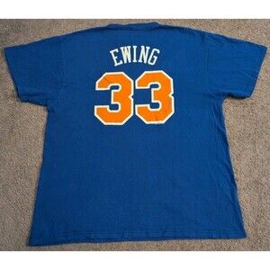 NBA Hardwood Classics New York Knicks Patrick Ewing Distressed T-Shirt Men's XL